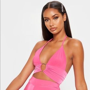 Hot Pink Plunge Ring Detail Bralet

Size: 2 US